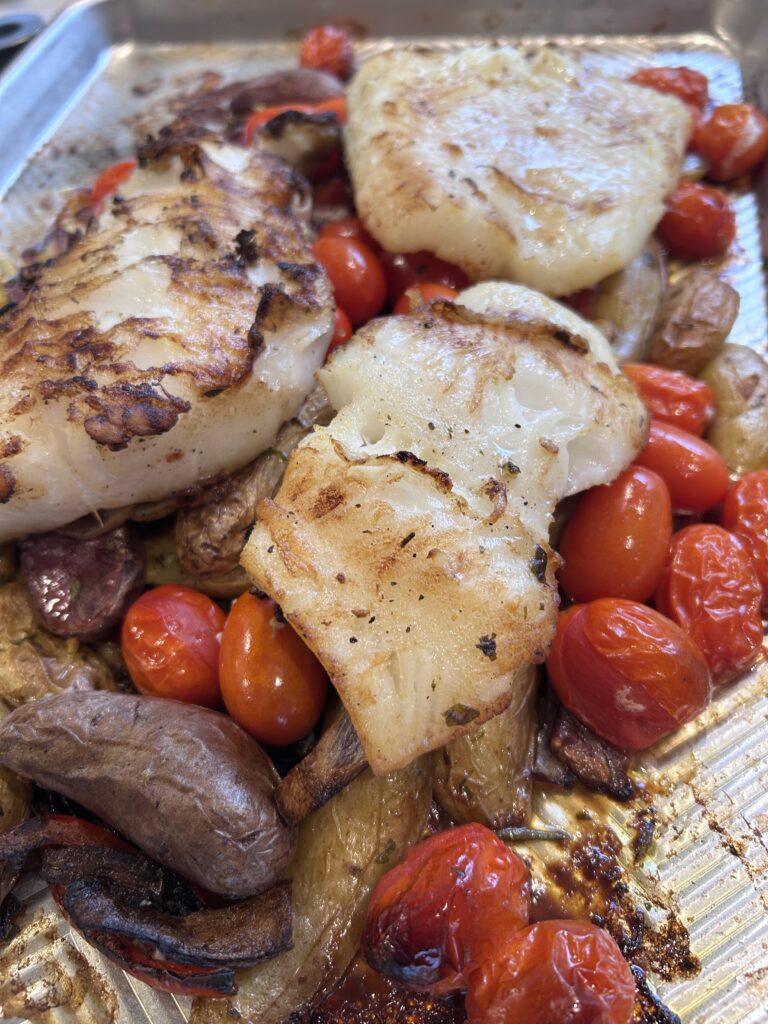 Chilean Sea Bass with Veggies