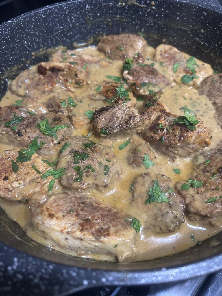 Pork Terderloin with Mustard Sauce